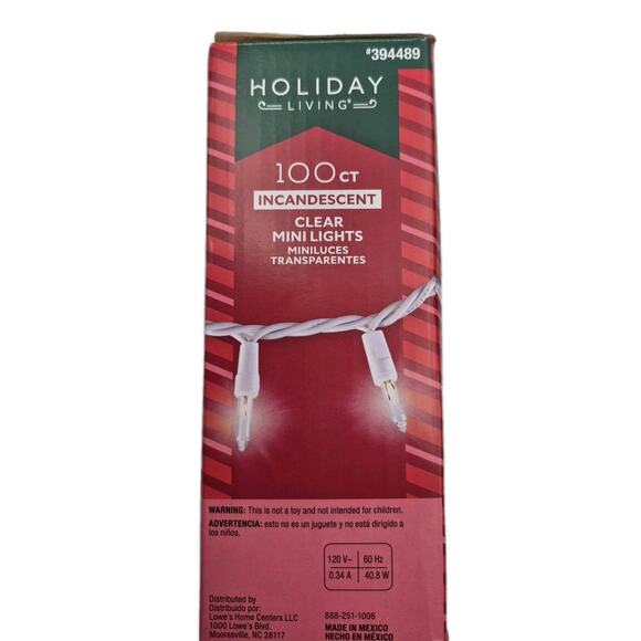 100-Count Incandescent Clear Mini Lights LOT of 4 Boxes NEW Holiday Time - Picture 4 of 7